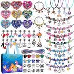 AIPRIDY 150 Pieces Charm Bracelet Making Kit,Unicorn Mermaid Crafts Gifts Set Can Inspires Imagination and Creativity,Jewelry Making Kit Perfect Gifts for Girls 5-12 Years Old (150 Pieces)