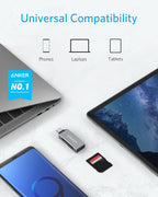 Anker SD Card Reader USB C, Dual Slots USB Type C to Micro SD Card Adapter