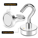 TRYMAG Magnetic Hooks for Cruise Cabins, 30LBS+, 36 Pack, Silver