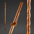 55" Texas Traveler Brazos Walking Stick, Handcrafted Red Pine Wooden Walking Sticks for Seniors Balance, Lightweight & Durable Wooden Walking Sticks for Hiking, Walking Sticks for Women and Men