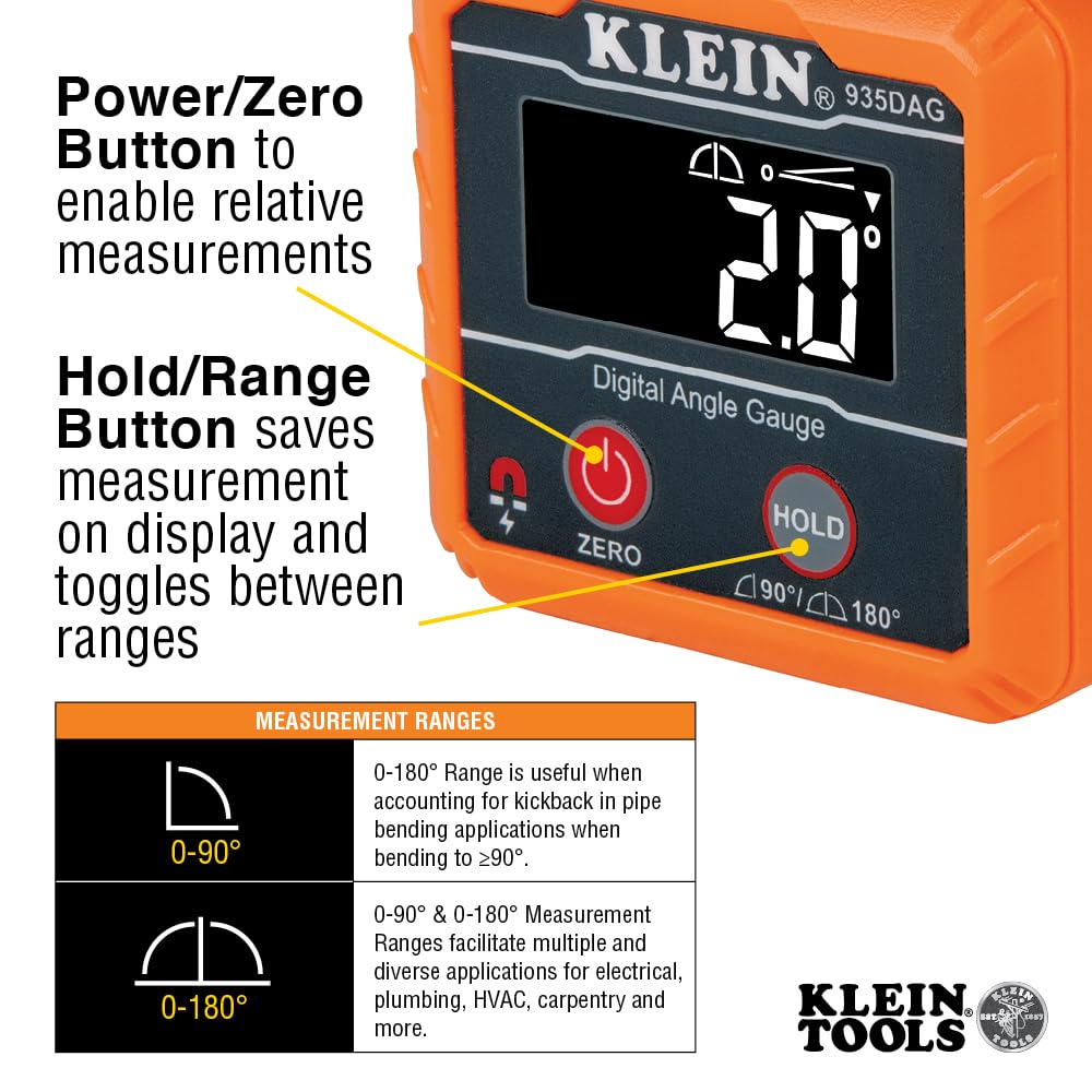 Klein Tools 935DAG Digital Electronic Level and Angle Gauge