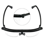 Ouolipraa Flex Focal Adjustable Glasses Dial Vision Reading Glasses Zoom Eyeglasses for Men Women One Power Auto Focus 0D to 400D Presbyopic Readers Variable Focus Eyewear Read Distance Near Far Sight