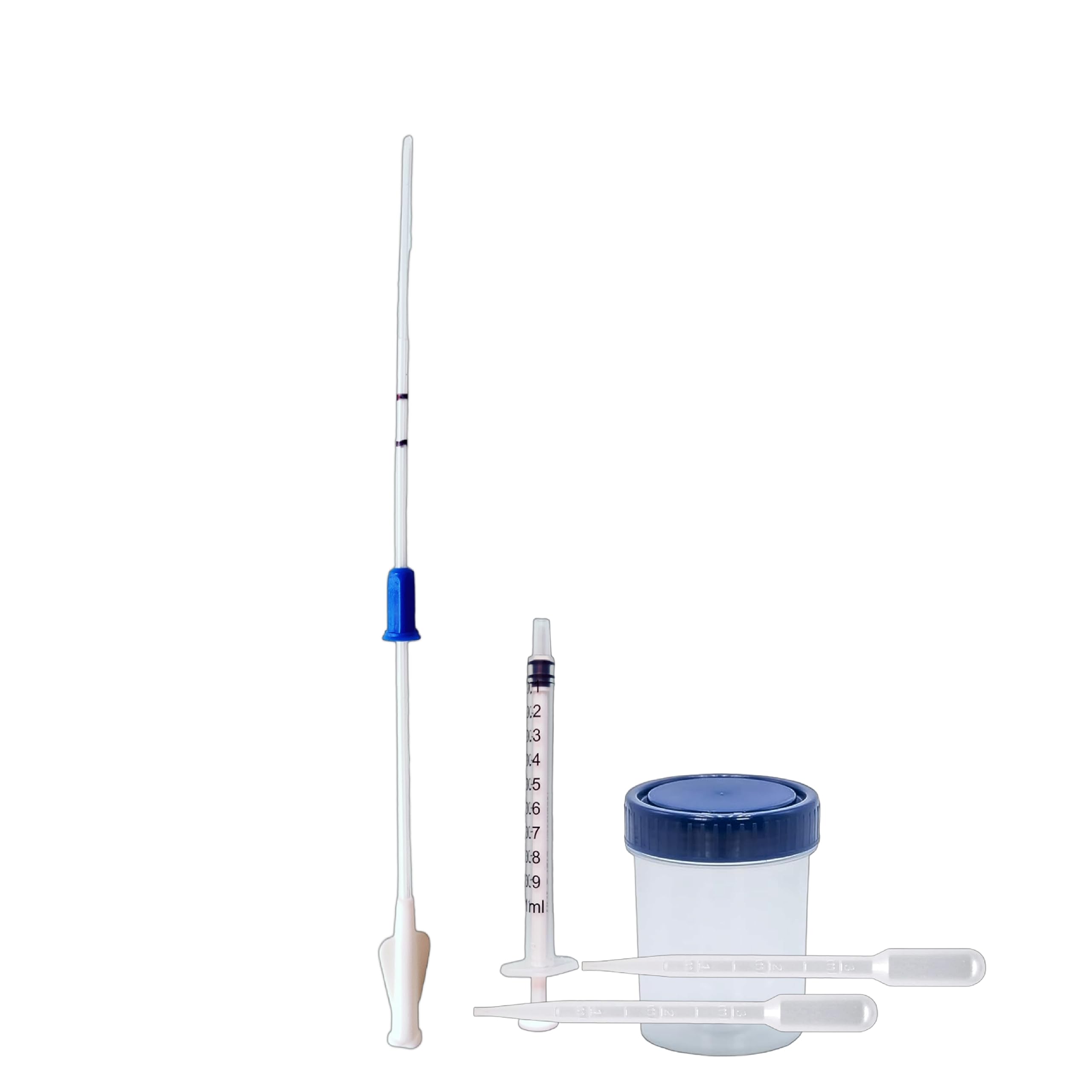 V SHAJAG Complete IUI Cannula Kit (17cm)(IUI Cannula Kit, Collection Container, and 2 Bonus Droppers)-Fertility with Precision (Pack of 2)
