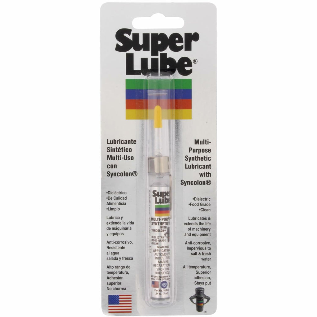 Super Lube Multi-Purpose Synthetic Oil w/Syncolon® (Translucent, 8oz Bottle) | NSF Certified Food Grade & Clean | for Industrial Machinery & Equipment