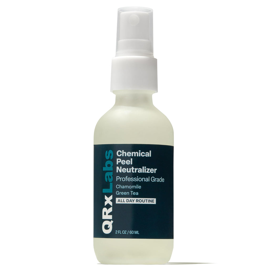 QRxLabs Chemical Peel Neutralizer Spray - Glycolic Acid Peel Neutralizer - pH Balancing Mist for Skin Care - Hydrating Toner for Facial Peels - 2 Fl Oz