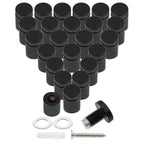 Luomorgo 24 Pcs 3/4" x 1" Stainless Steel Standoff Screws, Wall Sign Standoff Mounting Hardware Advertising Glass Standoff Nail for Hanging Acrylic Picture Frame, Black