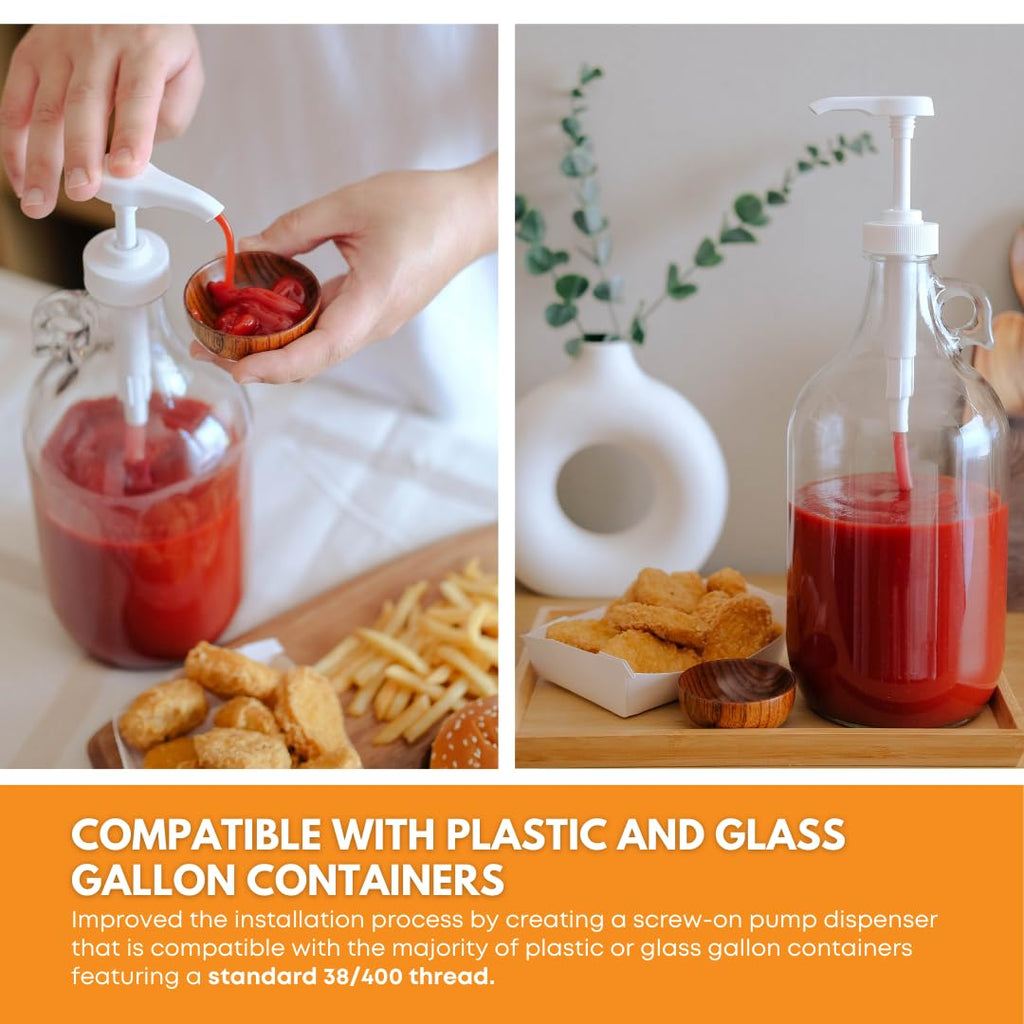 Half-Gallon Laundry Detergent Dispenser Glass with Pump | 64 oz