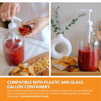 Half-Gallon Laundry Detergent Dispenser Glass with Pump | 64 oz