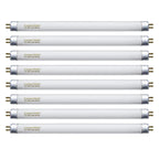 Konideke 8 Pack F8T5/CW Fluorescent Bulbs, T5 12 inch 8 Watts Under Cabinet Light Bulb Cool White, G5 Mini Bi 420 Lumen