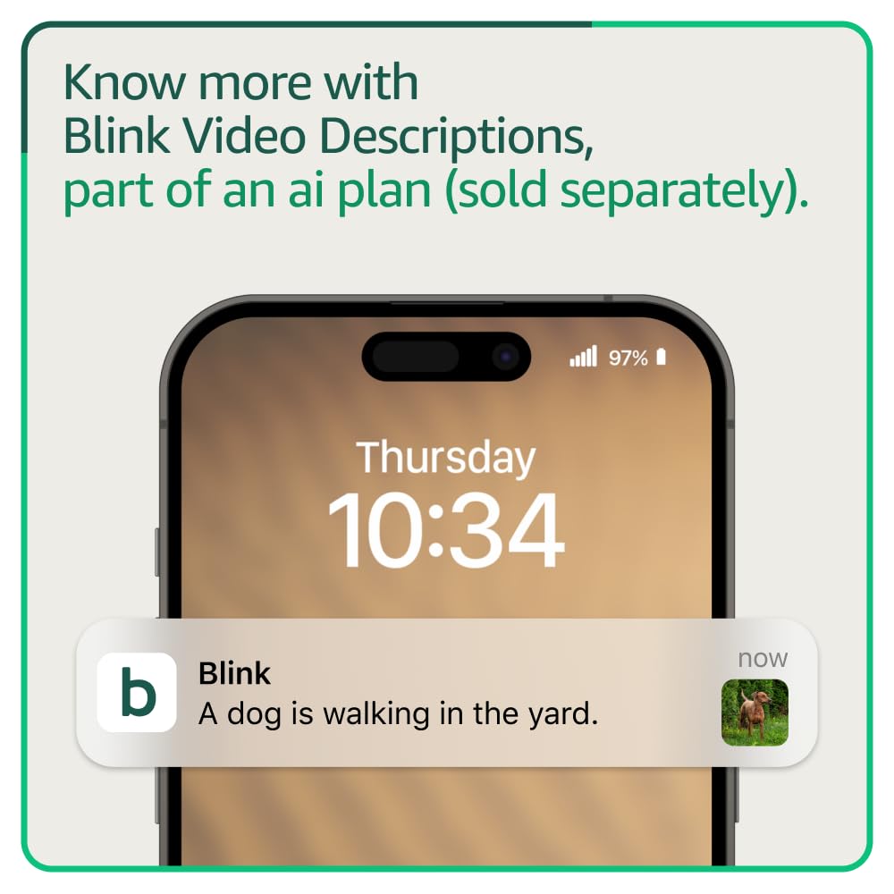 Blink Video Doorbell – Head-to-toe HD view, two-year battery life, and simple setup. Required Sync Module not included – Add-On (Black)