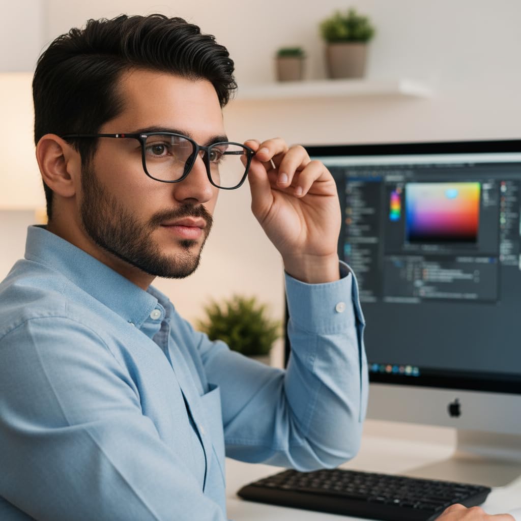 Cyxus Blue Light Blocking Glasses Men Woman Square TR90 Frame Anti Eyestrain Office Computer Gaming Study 8208