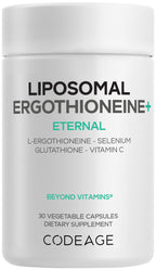 Codeage Liposomal Ergothioneine+, Glutathione, Vitamin C, 30 Capsules
