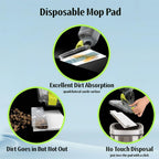 KVLZ Disposable Hard Floor Pad Refills, Compatible with Shark VACMOP Pro VM252 VM251 VM250 VM200 VC205 QM250 VM190 VM200P12 VMP30 for use on All Sealed Floors (30-PCS)