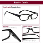 Kerecsen Reading Glasses 5 Pairs Fashion Ladies Readers Spring Hinge with Pattern Print Eyeglasses for Women (Mix Color -4, 1.50)