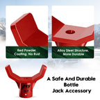 Bottle Jack Adapter for 12t Jack - Safe Steel Lifting Saddle for 3 Inch and 4 Inch Round & Square Axle Tube, Fits 1.65 Inch or Smaller Diameter Accessories (Red)
