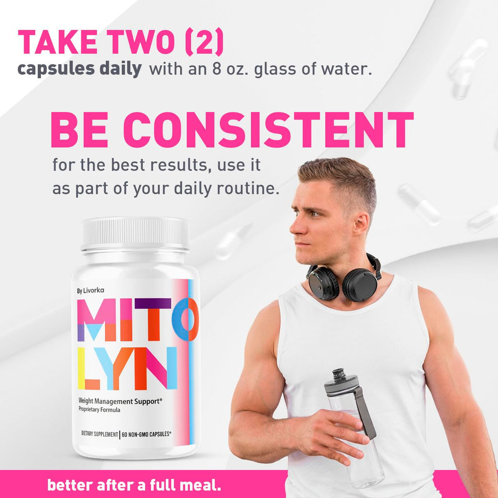Mitolyn Pills - Official Mitolyn Weight Pills Advanced Supplement Support - Maximum Strength, Natural Mito Lyn Vitamins for Overall Health & Wellness Reviews, 60 Capsules for 1 Month