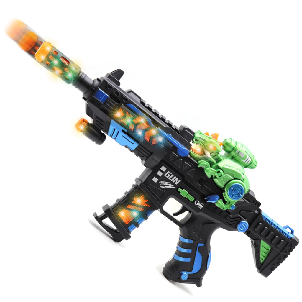 DaoDaoZhu Dinosaur Light Up Toy Gun with Sound Effects, Toy Guns for Kids