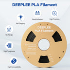 DEEPLEE PLA 1.75mm 3D Printer Filament, 4kg Gray