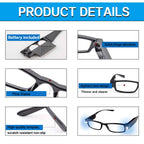 4 Pcs Reading Glasses Led Readers with Lights Fashion Glasses for Reading for Men and Women Lighted Magnifier Nighttime Reader Compact Full Frame Eyewear Unisex Clear Vision Lighted Eye Glasses(+250)