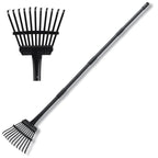 Small Rakes for Garden Beds,11 Tines Heavy Duty Metal Yard Hand Rake with 63in Adjustable Handle,Ideal Gardening Rakes for Gathering Leaves,Shrub,Dog Poop,Garden Flower Beds