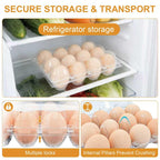 100 Pack 12 Count Plastic Egg Cartons – Bulk Cheap Clear Reusable | Egg Cartons Bulk, Egg Holder for Fridge, Egg Organizer for Refrigerator, Egg Storage for Refrigerator.
