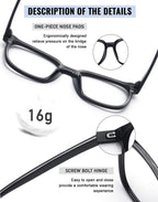 PANNER 2Pack Oversized Blue Light Blocking Glasses for Women Men Square Computer Eyeglasses Reduce Eyestrain(Black+Brown)