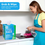 GLIMGLINT White Microfiber Cleaning Cloth, 100 Pack Cleaning Rags, Lint-Free, Ultra Absorbent Reusable Paper Towels for Home, Kitchen, Car, Garage or Shop, Dish Rags, 11" x 9"