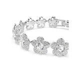 Swarovski Ariana Grande x bracelet, Round cut, Flower, White, Rhodium plated