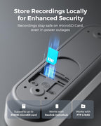 REOLINK Video Doorbell Camera, Battery Version, 2K 150°x150° Head-to-Toe View, 2.4/5 GHz Dual-Band WiFi, Person/Vehicle/Package Detection, Two-Way Talk, No Monthly Fees (Chime not Included)