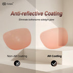 Goiteia FL-Rose Migraine Clip on Glasses-Amber Clip-on Blue Light Blocking Glasses for Eyes Strain/Light Sensitive/Fluorescent LED Lighting/Computer Screen Glare
