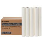 McKesson Medical Exam Table Paper Rolls [12 Rolls] – 18 in x 125 ft White Standard Crepe Disposable Bed Cover for Doctor, Spa, Diaper Changing, Waxing, Nursing, Chiropractor, Patternmaking, Tracing