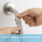 OFFO Shower Head Extension Arm, Brushed Nickel 16 in Shower Arm Extension Shower Head Extender Made of 305 Stainless Steel Shower Pipe Extension