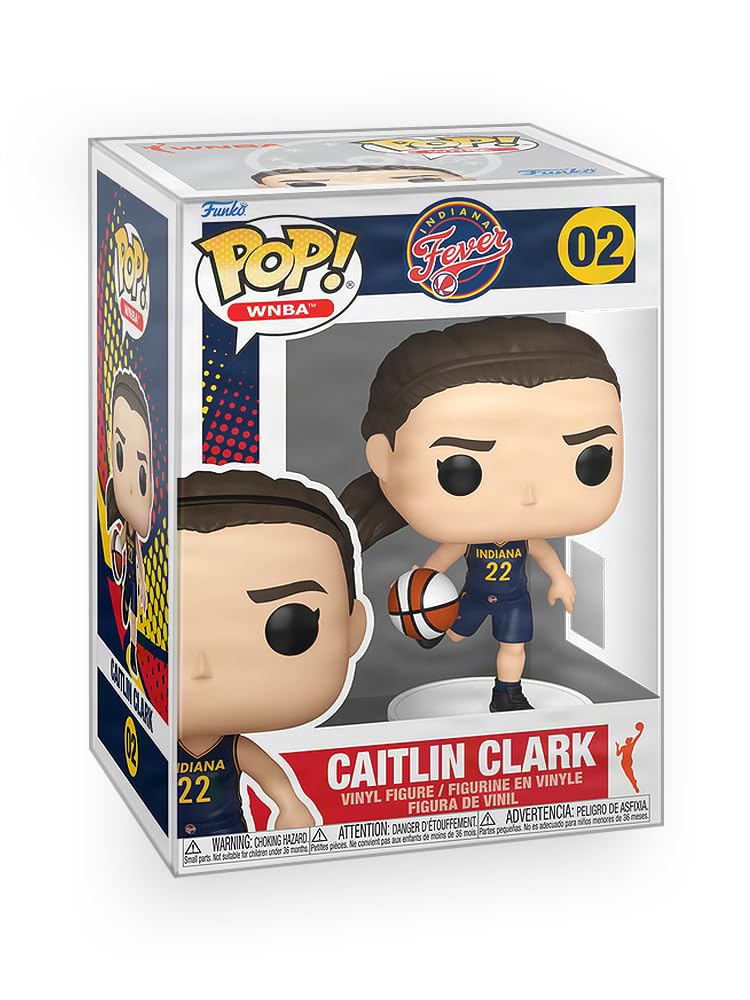 Epic Collectibles Pop Basketball - Caitlin Clark WNBA Fever Vinyl Figure Bundled with Box Protector Compatible for Funko