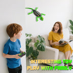 Zingelo Wall Climbing RC Chameleon Toy for Kids, Rechargeable Remote Control Lizard Toy with LED Eyes, Dual Mode Floor & Wall Driving, Halloween Christmas Birthday Gift for Boys Girls Ages 3+