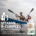 Bronson Vitamin B Complex with Vitamin C - Immune Health, Energy Support & Nervous System Support - Non-GMO, 360 Vegetarian Capsules