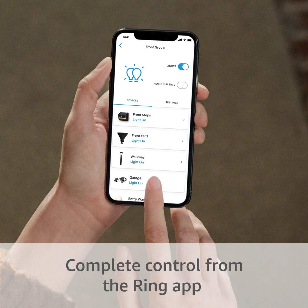 Ring Solar Pathlight — Motion-activated pathlight, bright LEDs, works with Amazon Sidewalk, Black
