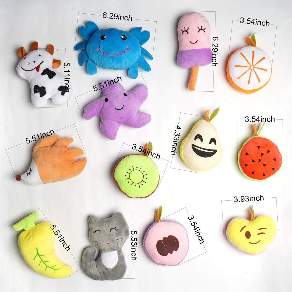 HDMOTU Pack of 26 Soft Small Medium Dog Squeaky Toys for Puppy