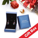 EVEVIC Austrian Crystal Teardrop Drop Earrings for Women, French Hook