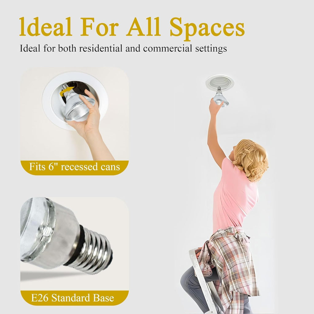Lachesan PAR38 Halogen Flood Light Bulbs 90W 2 Pcs, Fit for Indoor Outdoor