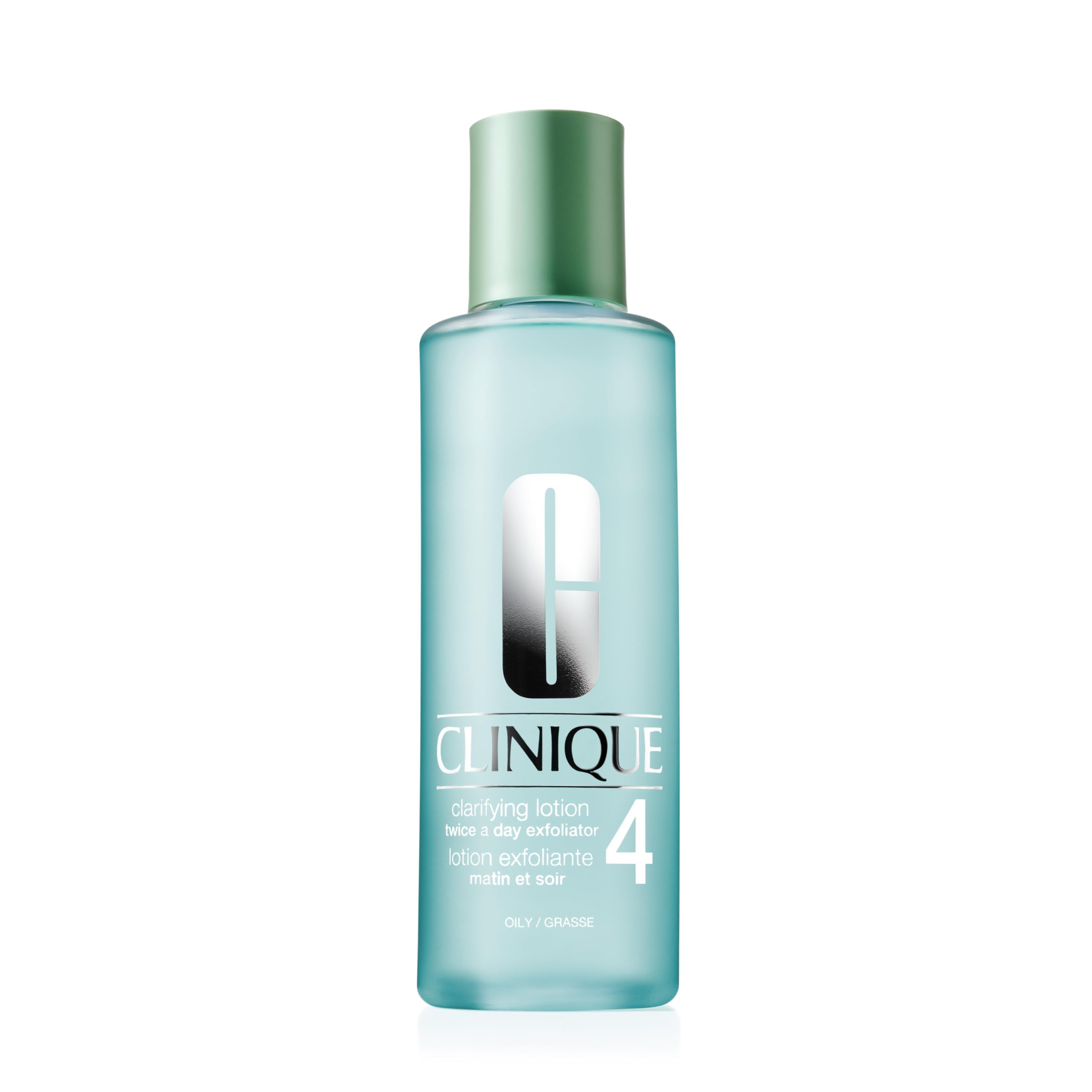 Clinique 3-Step Clarifying Lotion Face Exfoliator 4 | Toner With Witch Hazel + Salicylic Acid | For Oily Skin Types, 13.5 Fl Oz
