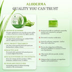 Aloderma Aloe Vera Gel Made within 12 Hours of Harvest with 96% Pure Organic Aloe Vera for Skin, Scalp, & Hair, Soothing Aloe Face Moisturizer, Multipurpose, Hydrating Aloe Gel, 7oz, 3-Pack