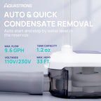 Aquastrong HVAC Condensate Pump, 115V/230V, Automatic Safety Switch, AC Condensate Removal for Air Conditioner, Furnace, Dehumidifier, 3.3' Power Cord, Black