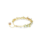 Swarovski Gema Tennis bracelet, Mixed cuts, Multicolored, Gold-tone finish
