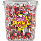 Atomic Fireballs Cinnamon Flavored Candy, 240 Individually Wrapped Pieces, 4.05 Pound Tub