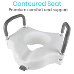 Vive Raised Toilet Seat - 5" Portable, Elevated Toilet Seat Riser & Extender - Elongated and Standard Fit Commode Lifter - Bathroom Safety Extender Assists Disabled, Elderly, Seniors, Handicapped