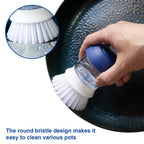 CELOX 2 Pack Dish Brush with Soap Dispenser for Kitchen Cleaning, Kitchen Brush for Dish Pot Pan Sink Cleaning