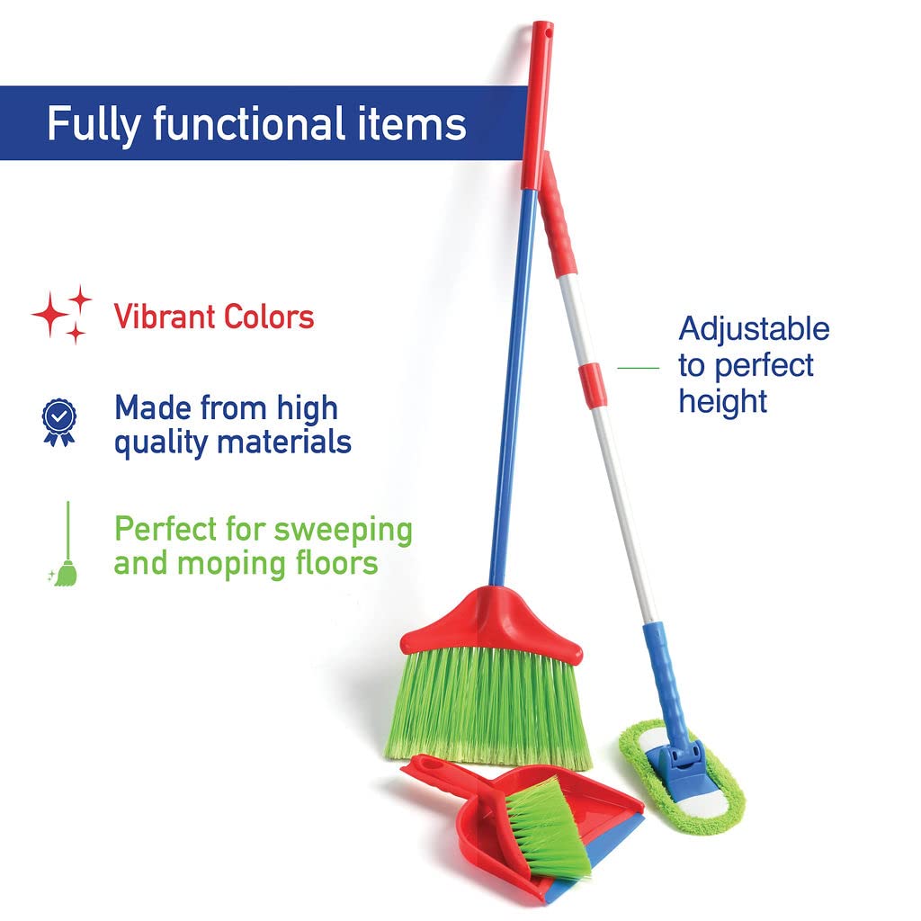 Play22 Kids Cleaning Set 4 Piece – Toy Cleaning Set for Girls & Boys
