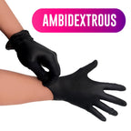 Colortrak Black Vinyl Gloves, Disposable Latex-Free & Powder-Free Hair Color Gloves for Chemical Processing & Salon Services, 1000 Count (10 Boxes), Large