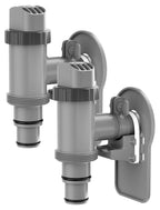 POOLHOUR Plunger Valve with Pipe Holder & Pool Hose Adapter, Above Ground Pool Pump Replacement Parts Compatible with I*tex/Col*m*n Pool, 2 Pack