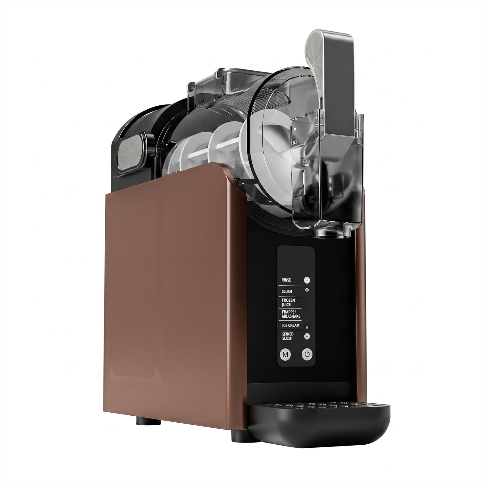 LIFECREEK 98oz Slushie Machine for Home, Quiet No-Ice Needed, Brown